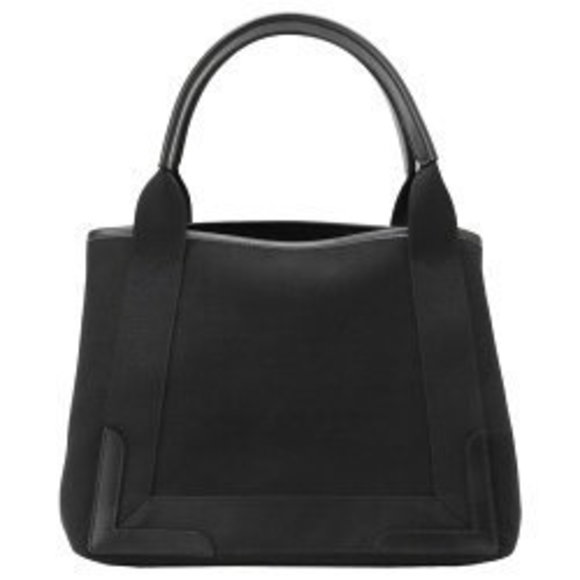 Balenciaga Navy Blue Cabas Canvas Tote Bag Pouch Black - Picture 2 of 3